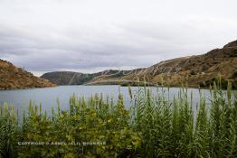 Image du Maroc Professionnelle de  Le Barrage Allal Al Fassi est situé dans la Province de Sefrou sur Oued Sebou avec un volume de stockage de 63.7 Mm3, il contrôle un bassin versant de 5.400 km2. Ce Barrage a été mis en service en 1990. But de l'ouvrage  production d'électricité, irrigation et protection contre les crues, Jeudi 8 septembre 2005. (Photo / Abdeljalil Bounhar) 